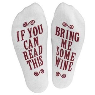 Luxury Combed CottonBring Me Some Wine Socks - Perfect Hostess or Housewarming G