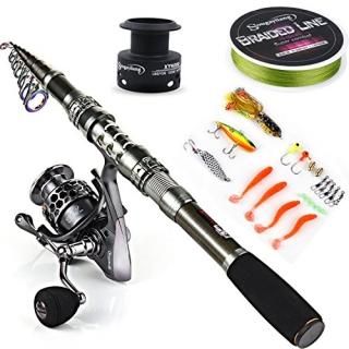 2.4M/7.87Ft Rod+XY 3000 Reel Fishing Full Kit - Sougayilang Spinning Fishing Rod