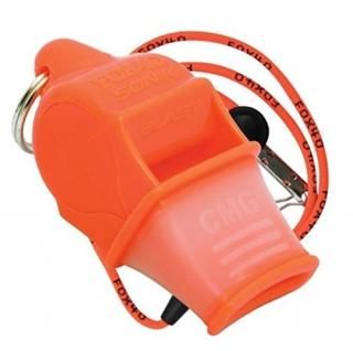Orange - Fox 40 Sonik Blast CMG Safety Whistle with Breakaway Lanyard Orange