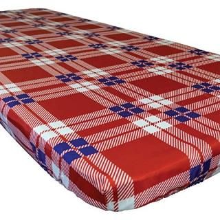 In the Breeze 8002 Plaid 30 Inch x 72 Inch Fitted Tablecloth 30in x 72in 6ft