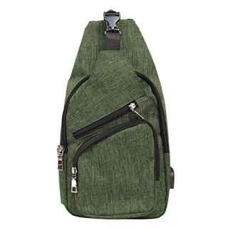 NuPouch Anti Theft Day Pack with USB Charging Connector Large Olive