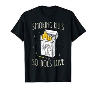 Smoking Kills So Does Love Aesthetic Soft Grunge Clothing T-Shirt
