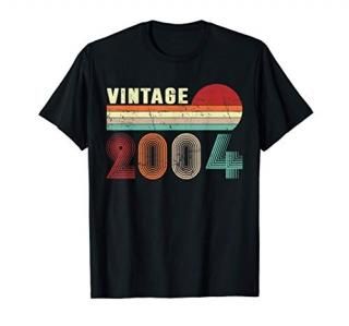 Vintage 2004 Funny 17 Years Old Boys and Girls 17th Birthday T-Shirt