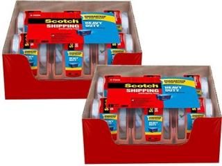 Scotch Tape Heavy Duty Shipping Packaging Tape 1.88 Inches x 800 Inches 1.5 Core