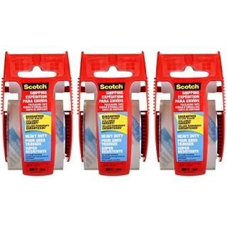 Scotch Heavy Duty Shipping Packaging Clear Tape 1.5 Core 1.88 x 22.2 Yard Red Di