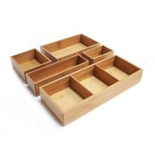 Seville Classics Bamboo Drawer Organizer Boxes by Seville Classics