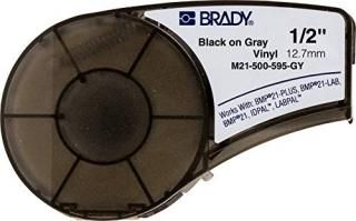 Brady Authentic M21-500-595-GY All-Weather Vinyl Label for Indoor/Outdoor Identi