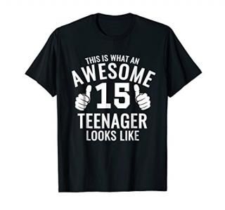 Awesome Teenager Funny 15th Birthday 15 Yrs Old TShirt Gift