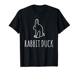 Rabbit Duck Math Science Nerd Teacher Optical Illusion T-Shirt