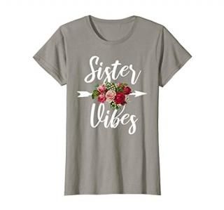 Fun Cute Big Sister Gift for Teen Little Girls Sister Vibes T-Shirt