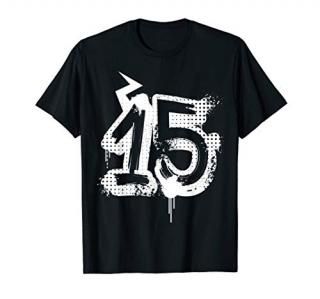 15th birthday present teens boys girls cool spray HIPHOP T-Shirt