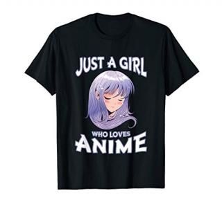 Just A Girl Who Loves Anime Gifts for Teen Girls Anime Merch T-Shirt