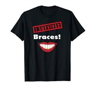 Braces Gift Kids Teens I Survived Braces Graphic T-Shirt