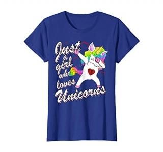 Cute Hearts Teen Girls Valentine's Day Gifts Unicorn Lover T-Shirt