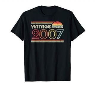 2007 Vintage Shirt Birthday Gift Tee. Retro Style T-Shirt
