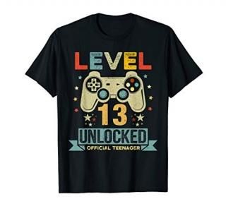 Level 13 Unlocked Official Teenager 13th Birthday Gamer Gift T-Shirt