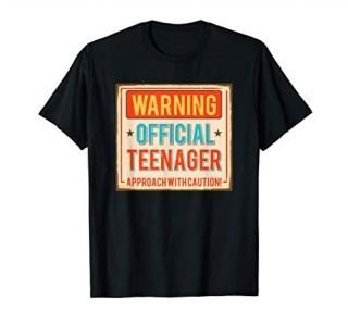 Funny Teenager 13 Gift Warning Official Teenager Gift Ideas T-Shirt