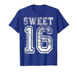 16th Birthday Gift Teen Sweet Sixteen 16 Varsity Crack T-Shirt