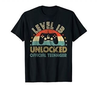 13th Birthday Level 13 Unlocked Official Teenager Gift T-Shirt
