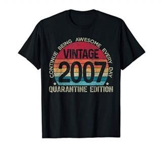 14th Birthday Retro Limited Edition 2007 Quarantine Birthday T-Shirt