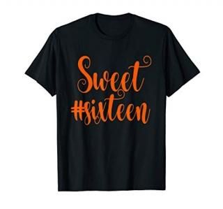 16th Birthday Gift Teen Sweet Sixteen 16 Orange T-Shirt