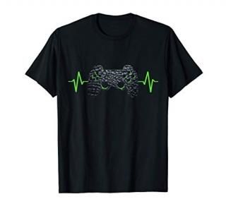 Gamer Heartbeat Gaming Video Games Graphic Boys Teens Gift T-Shirt