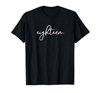 18th Birthday Gifts for Teen Girls Eighteen Pink Age 18 Idea T-Shirt