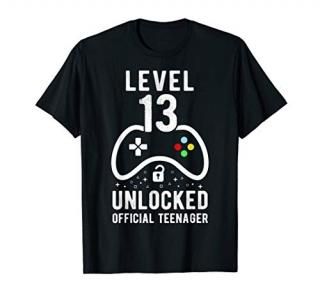 Official Teenager 13th Birthday Level 13 Unlocked T-Shirt