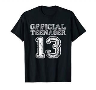 Official Teenager T Shirt - Funny 13th Birthday Girls Boys