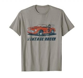Vintage Racer T-Shirt Speed King Racing Car Silhouette Gift