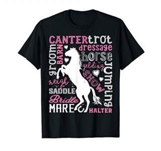 Horse T shirt for Girls Women Gifts Horses Horseback Riding T-Shirt