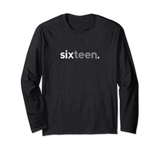 16th Birthday Shirt for Teenage Boys Gift Ideas Sixteen Long