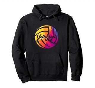 Cute Girls Mixed Color Teenagers Volleyball Pullover Hoodie