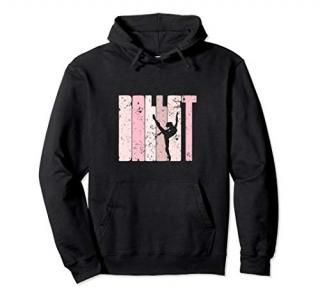 Ballet Gift for Teen Girls - Silhouette Girls Ballet Dance Pullover Hoodie