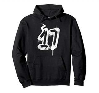17th birthday present teens boys girls cool spray HIPHOP Pullover Hoodie