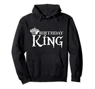 Birthday King bday outfit idea present for boys toddler Pullover Hoodie