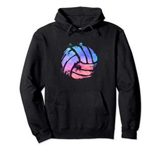 Watercolor Volleyball Lover Gift - Beach Volleyball Player Pullover Hoodie