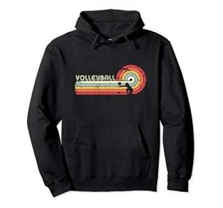 Volleyball Retro Style Pullover Hoodie