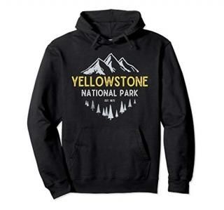 Vintage Yellowstone Hoodie Yellowstone National Park Retro Pullover Hoodie
