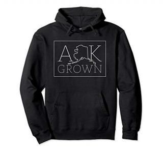 Alaska Grown Hoodie AK Home State Hooded Sweatshirt Gift Pullover Hoodie