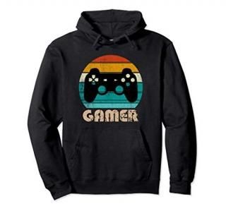 Retro Gamer Video Games Player Gaming Boys Teens Men Pullover Hoodie