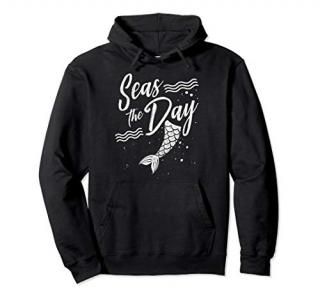 Funny Seas The Day Gift For Women Cool Sea Mermaid Lover Pullover Hoodie