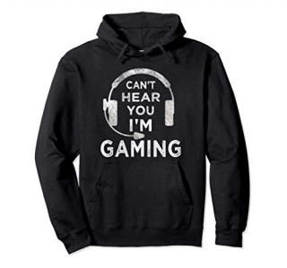 Funny Gamer Can't Hear You I'm Gaming Teens Boys Girls Pullover Hoodie
