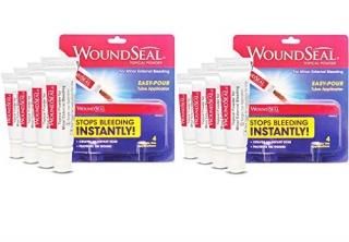 WoundSeal Powder 4 Each Pack of 2 - Wound Care First Aid for Cuts Scrapes and Ab