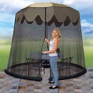 2.7m Black - Ideaworks JB5678 Outdoor 2.7m Umbrella Table Screen Black
