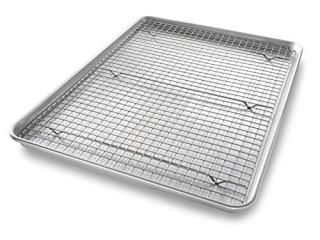 USA Pan Bakeware Extra Large Sheet Baking Pan and Bakeable Nonstick Cooling Rack