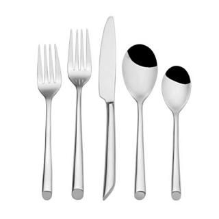 Towle Living T8613200 Wave 20-Piece Stainless Steel Flatware Set Service for 4 b