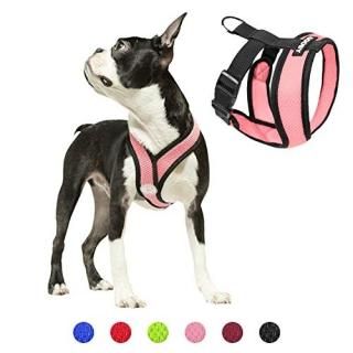 Gooby 04110-PNK-L Comfort X Harness Pink Large Soft Synthetic Lambskin Trimming 