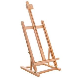 US Art Supply Medium 38-1/2 Tall Tabletop Adjustable H-Frame Wood Studio Artist 