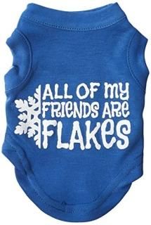 Mirage Pet Products 51-25-18 XSBL All my Friends are Flakes Screen Print Shirt B